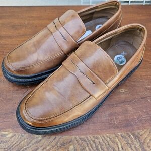 Men's Tan Loafers Shoes Brown Size 8.5